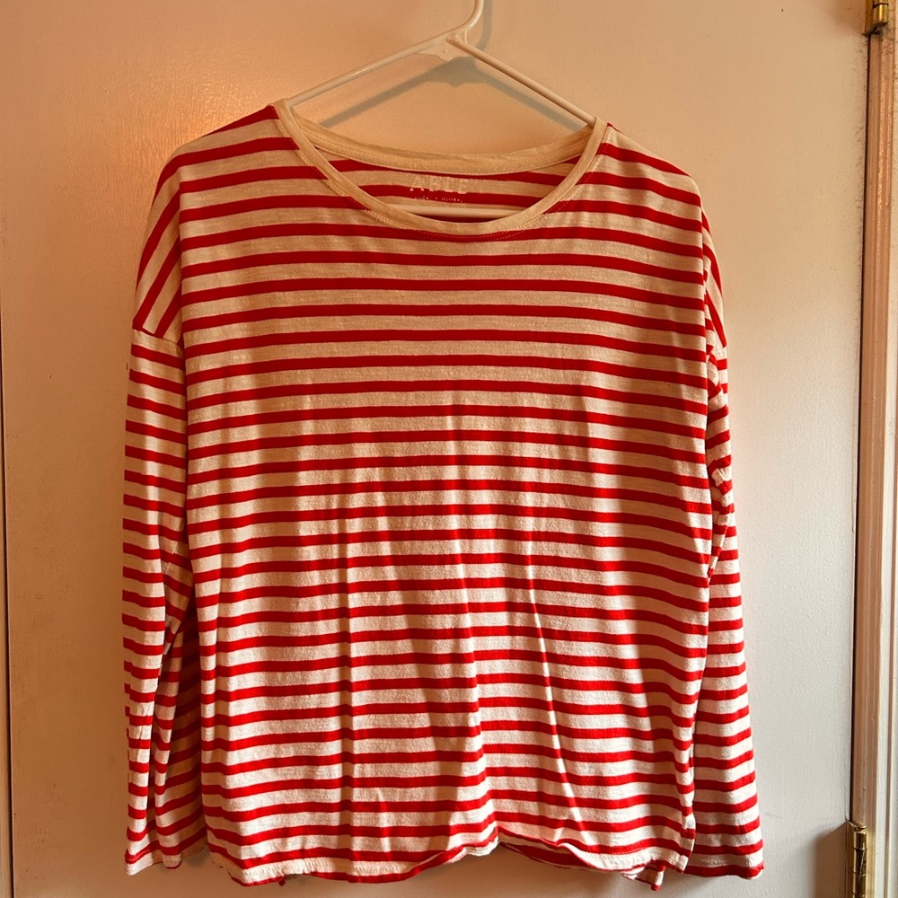 Able Red and White Striped Shirt